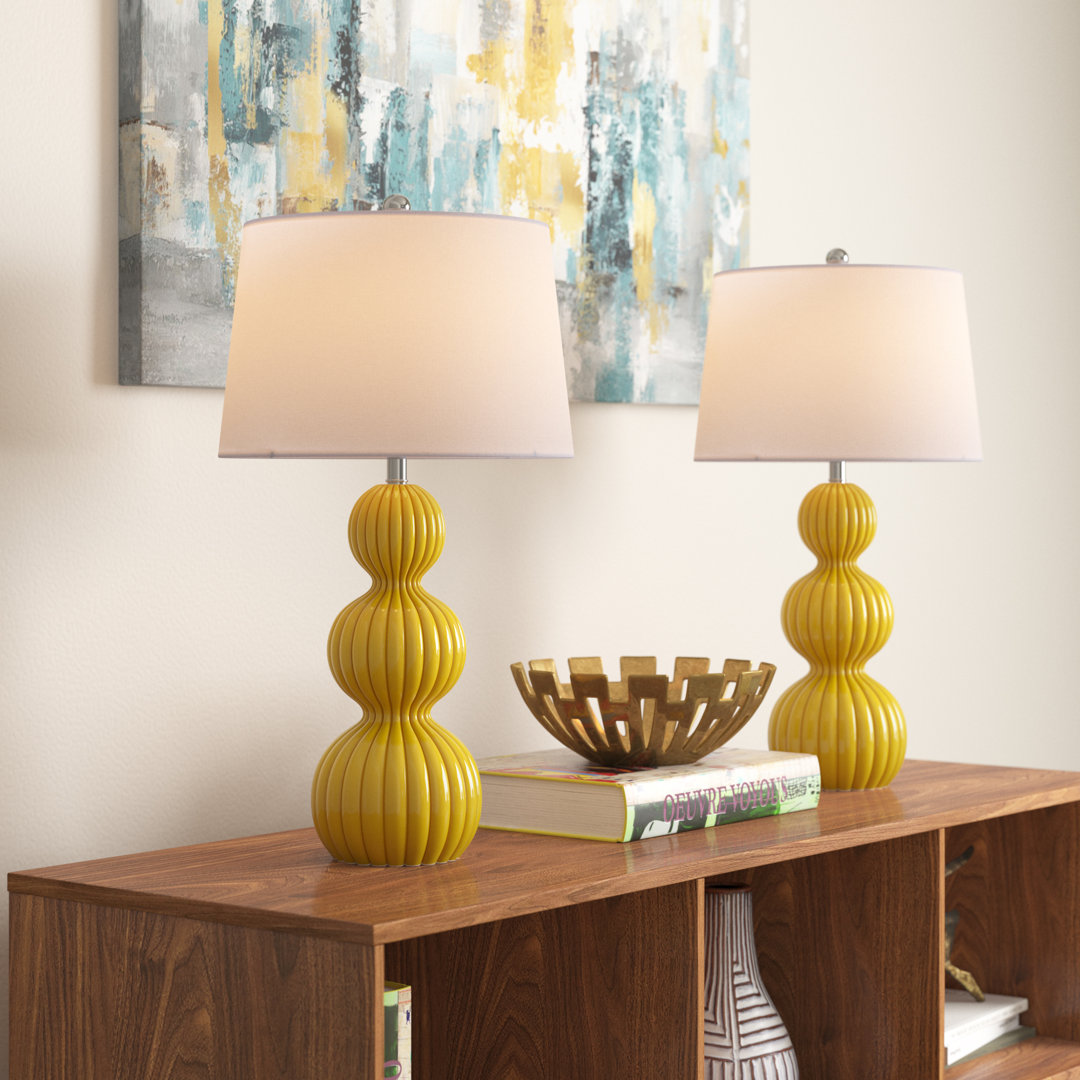 Sabb Ceramic Table Lamps with Linen Shade 